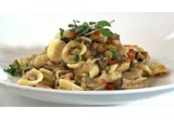Orecchiette al pesce Persico con verdurine ed erbettealt