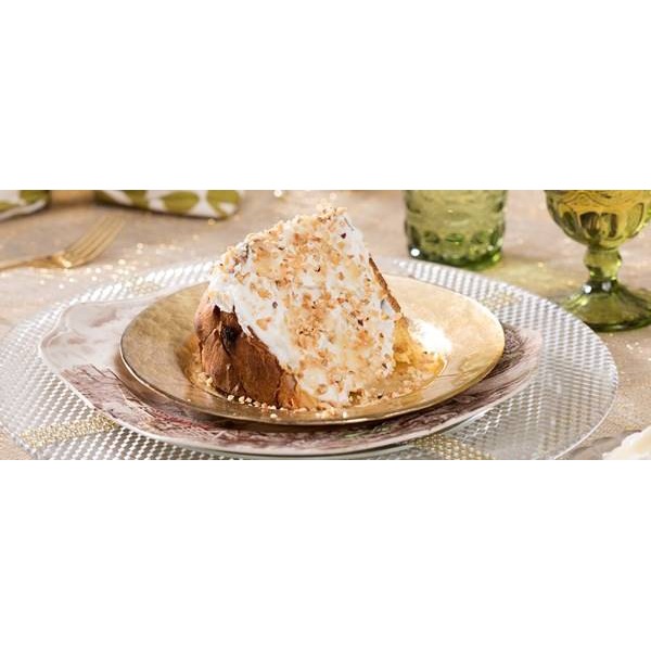 Panettone con stracchino, miele e granella