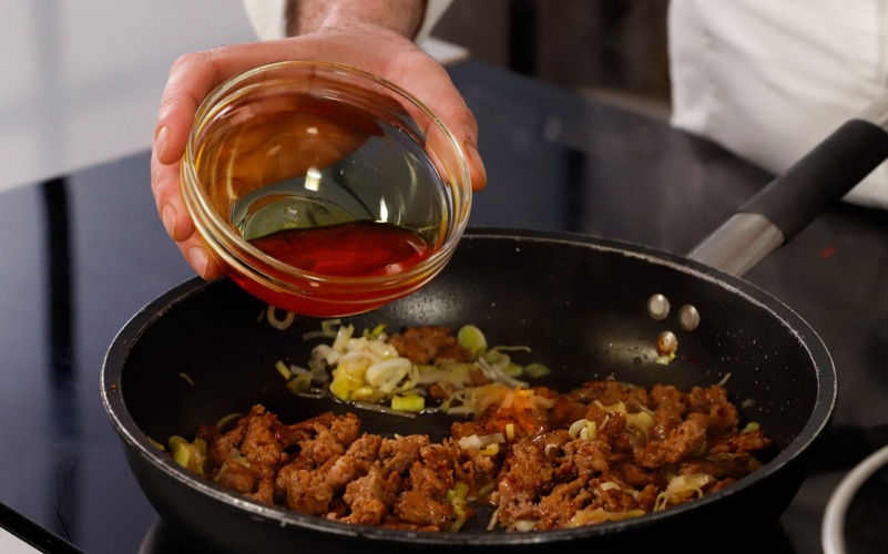 pasta-kamut-ricetta-salsiccia-porri-zafferano