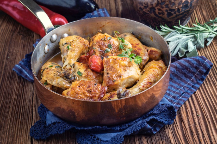 Pollo in casseruola alla marengo