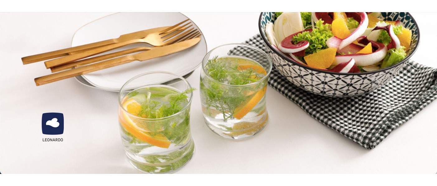 Insalata sfiziosa light di radicchio tardivo con arancia, finocchi e lattuga