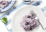 Risotto ai mirtilli con grappa di proseccoalt