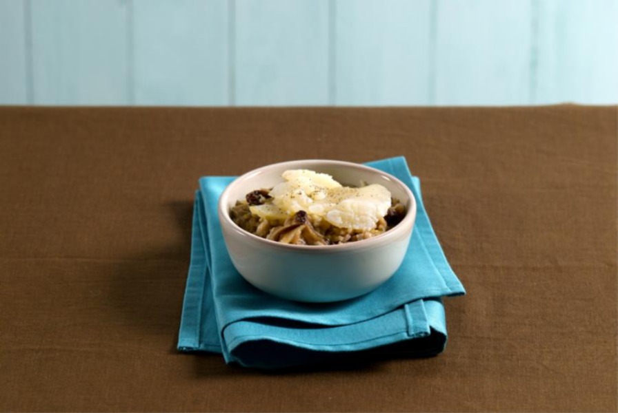 Risotto al radicchio trevigiano e Stoccafisso di Norvegia