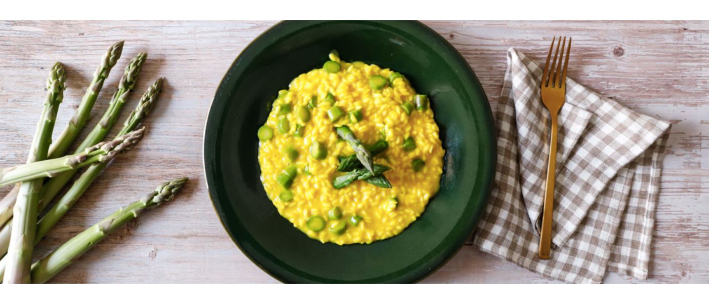 Risotto con asparagi e zafferano