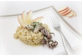 Risotto con Pink Lady e calamari mantecato all'aceto balsamicoalt