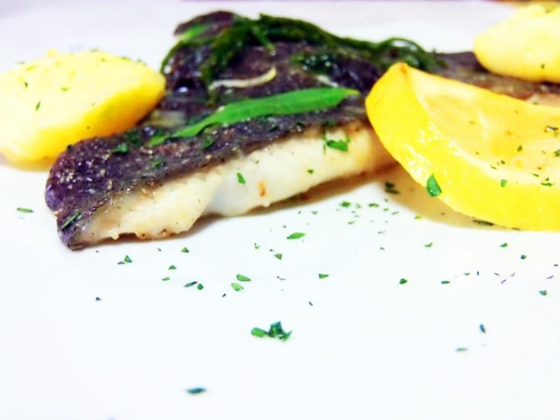 Rombo grigliato e caramellato con variazioni di limone di Amalfi