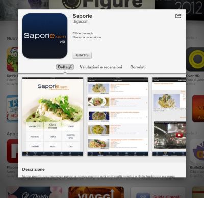 Saporie.com è anche sull'App Store