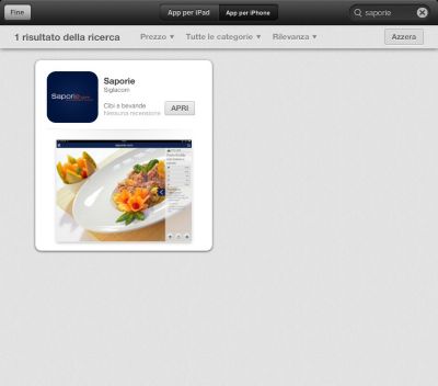 Saporie.com, l'app ora anche per iPhone