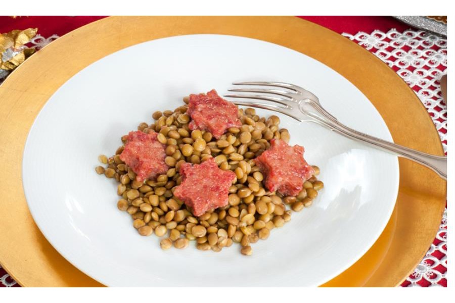 Stelline di cotechino con lenticchie