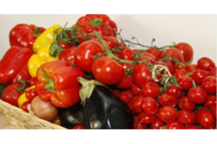 Tagliata di tonno con caponata in agrodolce