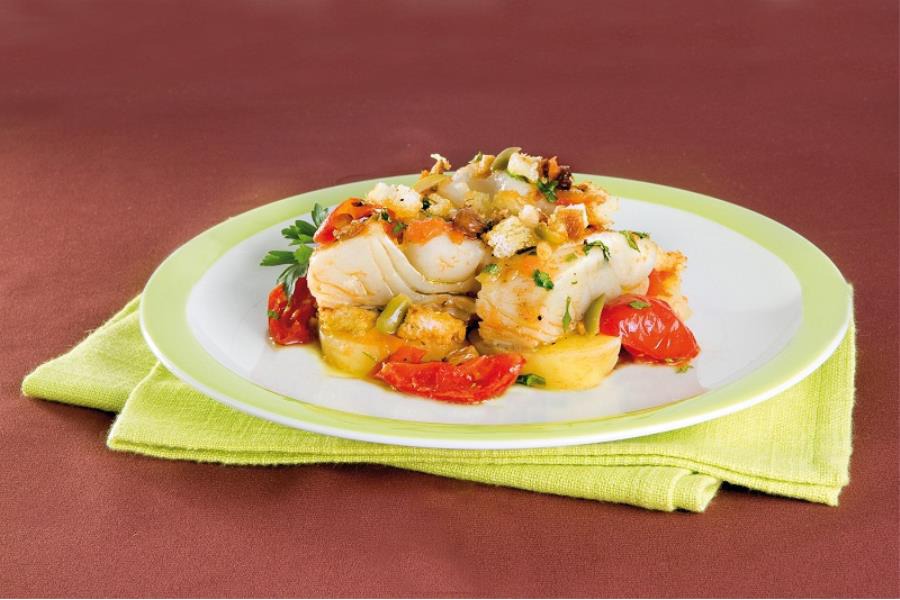 Terrina di stoccafisso di Norvegia alla messinese 