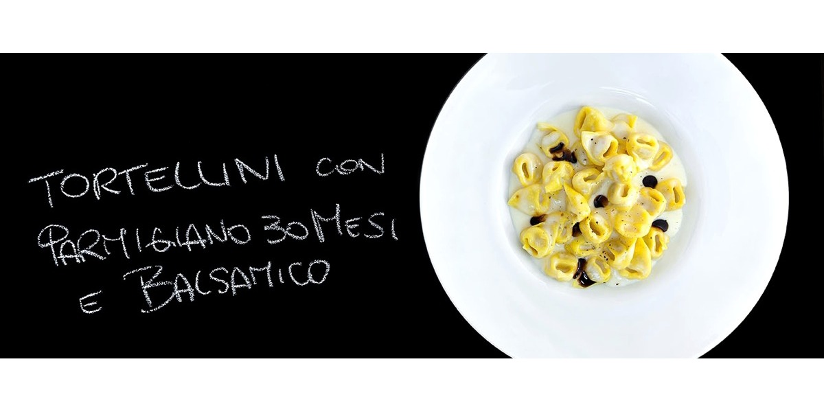 Tortellini con Parmigiano 30 mesi e aceto balsamico