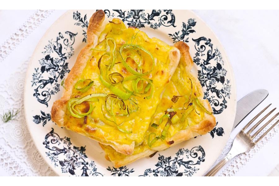 Tortine salate ai porri con Parmigiano Reggiano D.O.P.