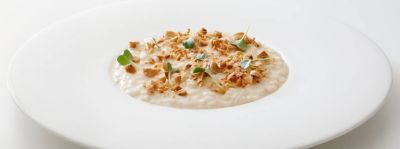 Riso con nocciole di Giffoni e Castelmagno DOPalt