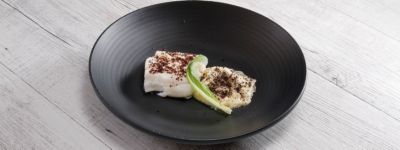 Baccalà con sedano rapa in due consistenzealt