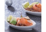 Riso rosso, avocado con salmone e mangoalt