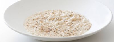 Risotto con formaggio di fossa di Sogliano, pepe e grappa di Chardonnayalt