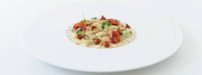 Risotto al limone con capperi e pomodorini al fornoalt