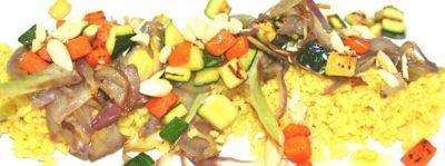 Cous cous alla curcuma con verdurealt