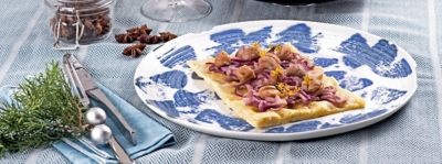 Focaccia con cipolle di Tropea e castagne alt