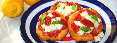 Pizza fritta al profumo di limone alt