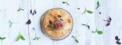 Tortino salato con mele, speck e Asiagoalt
