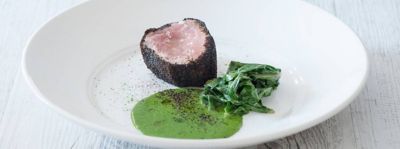 Vitello saltato in crema di erbettealt