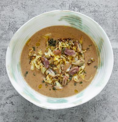 Zuppa autunnale di verza e castagnealt