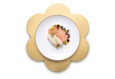 Scampi, panzanella e gazpacho di pomodoro