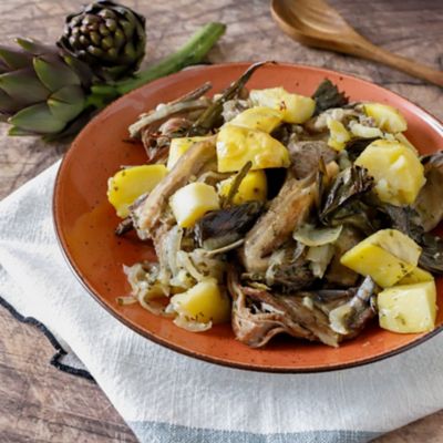 Agnello con carciofi e patate alla sardaalt