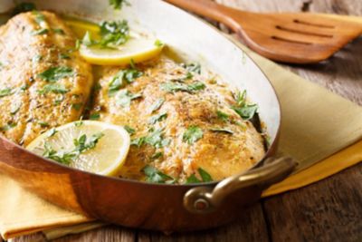 Alalunga al forno con aromi e limonealt
