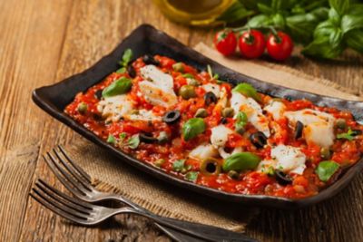 Alalunga in padella alla mediterraneaalt