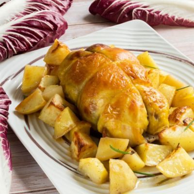 Arrosto di pollo con patatealt