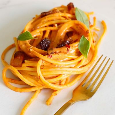 Bucatini ‘nduja e ricottaalt