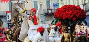 Carnevale di Ivrea. Al Villaggio Arancio sfilano i prodotti Sapori&Dintorni Conad