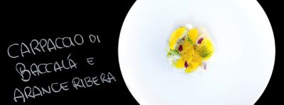 Carpaccio di baccalà con arance di Ribera DOPalt