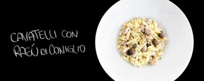 Cavatelli con ragù di coniglio e olive taggiaschealt