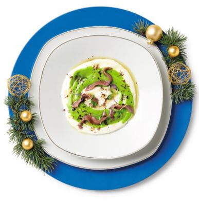 Crema di burrata, olio al prezzemolo e alici sott’olioalt
