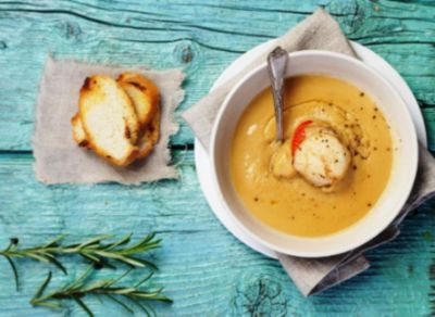 Crema di ceci e capesantealt