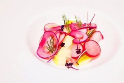 Insalata di mela verde cipolla rossa e ravanelli alt