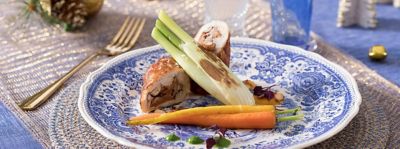 Involtino di tacchino con zucca, nocciole e castagnealt