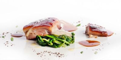 Maialino da latte con spuma di senapealt