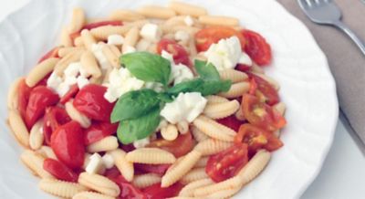 Malloreddus con mozzarella di bufala e pomodori pachinoalt