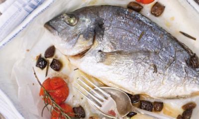 Orata al forno agli aromi e olive taggiaschealt