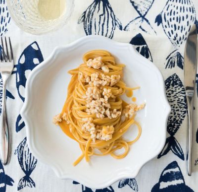 Linguine con gallinella di mare alt