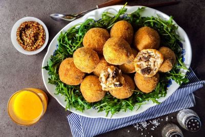 Frittelle di riso avanzato con funghi e taleggioalt