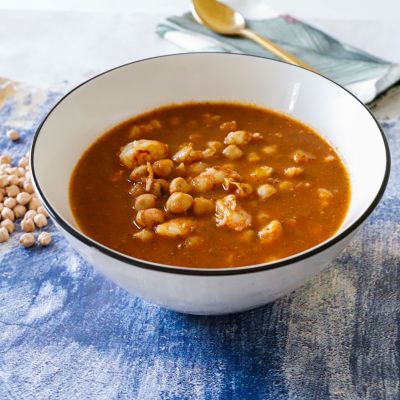 Zuppa di ceci e gamberialt