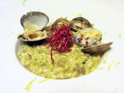 Risotto con crema di friarielli e vongole veracialt
