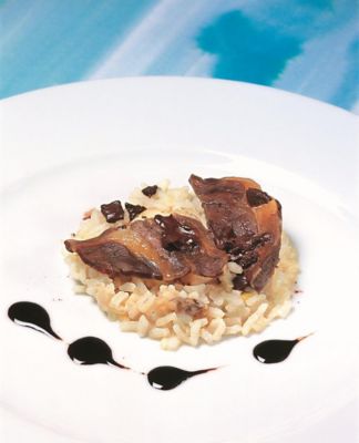 Risotto di cavoli misti, capesante e cioccolatoalt
