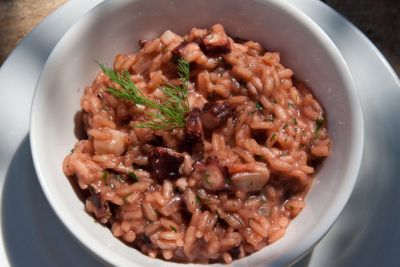 Risotto con polpo verace al profumo di cedro e finocchietto selvaticoalt